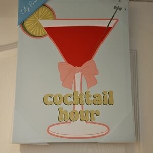 Loly Rose Cocktail Hour Wall Art with Red and Gold Design